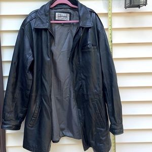 Leather car coat